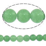 Aventurin Perlen, Grüner Aventurin, rund, natürlich, grün, 4mm, Länge:ca. 16 ZollInch, 20SträngeStrang/Menge, ca. 101PCs/Strang, verkauft von Menge