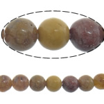 Κρόκο Stone Beads, Γύρος, φυσικός, κίτρινος, 4mm, Μήκος Περίπου 16 inch, 10Σκέλη/Παρτίδα, Περίπου 95PCs/Strand, Sold Με Παρτίδα