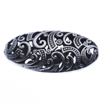 Tibetan Style Hollow Beads, Horse Eye, antique silver color plated, nickel, lead & cadmium free, 38x19x12mm, Hole:Approx 1.5mm, Approx 100PCs/Bag, Sold By Bag