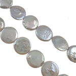 Cultured Coin Freshwater Pearl Beads, Grade AA, 14mm, Hole:Approx 0.8mm, Sold Per 15 Inch Strand