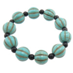 Fashion Turquoise Bracelets, turquoise blue, 14mm, 6mm, Length:Approx 7 Inch, 30Strands/Lot, Sold By Lot