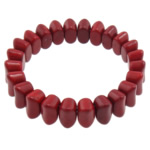 Bracelets turquoises de mode, turquoise synthétique, rouge, 8x14mm, Longueur Environ 7.5 pouce, 20Strandstoron/lot, Vendu par lot