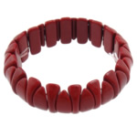 Fashion Turquoise Bracelets, red, 7x19mm, 7x16mm, Length:Approx 7 Inch, 20Strands/Lot, Sold By Lot