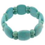 Fashion Turquoise Bracelets, turquoise blue, 17-15X20-22mm, 8mm, Length:Approx 7 Inch, 20Strands/Lot, Sold By Lot