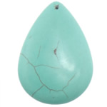 Turquoise Pendant Teardrop turquoise blue Approx 1.5mm Sold By Lot