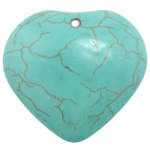Turquoise Pendant Heart turquoise blue Approx 3mm Sold By Lot