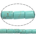 Turquoise Beads, Tube, light blue, 7x5mm, Hole:Approx 1mm, Length:Approx 16 Inch, 10Strands/Lot, Sold By Lot