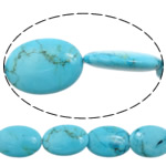 Turquoise Beads, Flat Oval, skyblue, 26x19x6.50mm, Hole:Approx 1mm, Length:Approx 15.5 Inch, Approx 13Strands/KG, Sold By KG