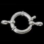 925 Sterling Silver Spring Ring Clasp single-strand 24mm Sold By PC