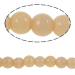 Perles de bijoux oeil de chat, Rond, abricot, 6mm, Trou:Environ 0.8mm, Longueur:Environ 14.1 pouce, 10Strandstoron/sac, Environ 59PC/brin, Vendu par sac