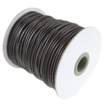 Wax Cord, Polyamide, with plastic spool & Cardboard, different size for choice, coffee color, Length:500 Yard, Sold By Lot