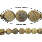 Natural Picture Jasper Beads, Round, 4mm, Hole:Approx 0.8mm, Length:Approx 15 Inch, 10Strands/Lot, Approx 90PCs/Strand, Sold By Lot