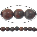 Jasper Brecciated Beads, Ronde, natuurlijk, 10mm, Gat:Ca 1mm, Lengte Ca 15 inch, 10/