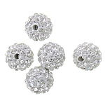 Rhinestone Clay Pave Beads Round with 55 pcs rhinestone 10mm Approx 1.5mm Sold By Lot