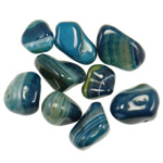 Blue Agate Pendant Component, natural, mixed, 20-35mm, Sold By KG