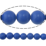 Syntetyczne Lapis Lazuli kulki, Syntetyczny lapis, Koło, niebieski, 6mm, otwór:około 0.8mm, długość około 15 cal, 10nici/wiele, około 60komputery/Strand, sprzedane przez wiele