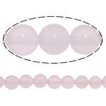 Abalorios de Cristal Esféricos, cuarzo rosado, 6mm, agujero:aproximado 1.5mm, longitud aproximado 15.5 Inch, 10Strandsfilamento/Grupo, aproximado 67PCs/Sarta, Vendido por Grupo