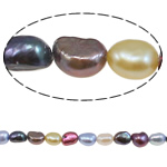 Barock kultivierten Süßwassersee Perlen, Natürliche kultivierte Süßwasserperlen, gemischte Farben, 5-6mm, Bohrung:ca. 0.8mm, ca. 50PCs/Strang, verkauft per ca. 15.4 ZollInch Strang