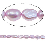 Perles nacres baroques de culture d'eau douce , perle d'eau douce cultivée, violet clair, 5-6mm, Trou:Environ 0.8mm, Vendu par 15.4 pouce brin