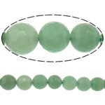 Natural Aventurine Beads, Green Aventurine, Round, machine faceted, 8mm, Hole:Approx 1mm, Length:Approx 15 Inch, 10Strands/Lot, Sold By Lot