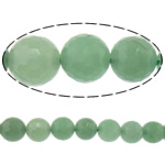 Natural Aventurine Beads, Green Aventurine, Round, machine faceted, 14mm, Hole:Approx 2mm, Length:Approx 15 Inch, 5Strands/Lot, Approx 27PCs/Strand, Sold By Lot