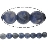 Natural Sodalite Beads, Round, machine faceted, 20mm, Hole:Approx 1.5mm, Length:Approx 15 Inch, 3Strands/Lot, Approx 19PCs/Strand, Sold By Lot