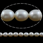 Perlas Arroz Freshwater, Perlas cultivadas de agua dulce, natural, Blanco, Grado A, 6-7mm, agujero:aproximado 0.8mm, Vendido para 15 Inch Sarta