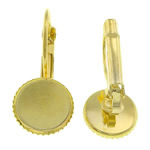 Brass Lever Back Earring Blank gold color plated nickel lead & cadmium free Inner Approx 10mm Sold By Bag