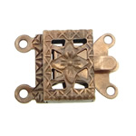 Brass Box Clasp Rectangle antique copper color plated  nickel lead & cadmium free Approx 1mm Sold By Bag