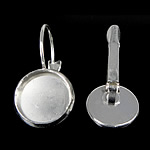 Brass Lever Back Earring Blank platinum color plated nickel lead & cadmium free Inner Approx 10mm Sold By Bag