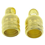 Brass End Cap, gold color plated, nickel, lead & cadmium free, 5x8mm, Hole:Approx 3.5mm, 1000PCs/Bag, Sold By Bag