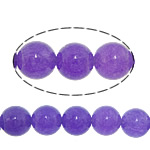 Natural Jade Beads, Jade White, Round, smooth, purple, 10mm, Hole:Approx 1mm, Length:Approx 15 Inch, 20Strands/Lot, Approx 37PCs/Strand, Sold By Lot