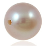 Hälften Borrade odlad sötvattenspärla pärlor, Freshwater Pearl, Rund, naturlig, Halvborrade, purpur, Grade A, 6mm, Hål:Ca 0.5mm, Säljs av PC