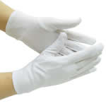 Handsker, Nylon, hvid, 235x90x80mm, 10par/Lot, Solgt af Lot