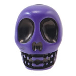 Antikakrylpärlor, Akryl, Skull, ogenomskinlig, Imitation Antique, purpur, 14x18x17.50mm, Hål:Ca 2.8mm, 187PC/Bag, Säljs av Bag