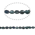 Barock odlad sötvattenspärla pärlor, Freshwater Pearl, Nuggets, turkosblå, 8-9mm, Hål:Ca 0.8mm, Såld Per Ca 14.7 inch Strand