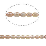 Perlas Arroz Freshwater, Perlas cultivadas de agua dulce, Rosado, Grado A, 9-10mm, agujero:aproximado 0.8mm, Vendido para 14.5 Inch Sarta