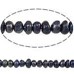 Barok ferskvandskulturperle Beads, Ferskvandsperle, Nuggets, sort, 3-4mm, Hole:Ca. 0.8mm, Solgt Per 14 inch Strand