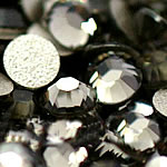 Crystal Cabochons, Dome, flat back & faceted, Greige, Grade A, 1.9-2.1mm, 10Grosses/Bag, 144PCs/Gross, Sold By Bag
