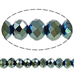 Perles de cristal rondelle, Placage de couleur AB, 10x8mm, Trou:Environ 1.5mm, Longueur Environ 21 pouce, 10Strandstoron/sac, Environ 40PC/brin, Vendu par sac