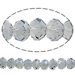 Rondelle Crystal Beads, AB color plated, 10x8mm, Hole:Approx 1.5mm, Length:Approx 11.8 Inch, 10Strands/Bag, Sold By Bag