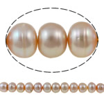 Bouton de culture des perles d'eau douce, perle d'eau douce cultivée, naturel, rose, 12-16mm, Trou:Environ 0.8mm, Vendu par 15.3 pouce brin