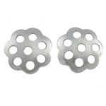 Stainless Steel Bead Cap, Flower, original color, 6x6x1mm, Hole:Approx 1mm, 2000PCs/Bag, Sold By Bag