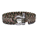 Survival Bracelets, 330 Paracord, Tibetan Style clasp, woven, Unravel it you can get a survival paracord approx 3 meter long and can bear approximately 200kg weight, army green camouflage, 23mm, Length:Approx 9 Inch, 5Strands/Bag, Sold By Bag