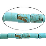 Turquoise Beads, Natural Turquoise, Tube, skyblue, 5x7mm, Hole:Approx 1mm, Length:Approx 16 Inch, 10Strands/Lot, Sold By Lot