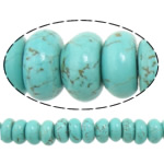 Turquoise Beads, Natural Turquoise, Rondelle, light blue, 10x6mm, Hole:Approx 1mm, Length:Approx 16 Inch, 10Strands/Lot, Sold By Lot