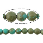 Perles turquoises, turquoise naturelle, Rond, bleu ciel, 4mm, Trou:Environ 0.8mm, Longueur Environ 16 pouce, 20Strandstoron/lot, Vendu par lot