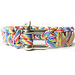 Survival Bracelets, 330 Paracord, Tibetan Style clasp, woven, multi-colored, 23mm, Length:9 Inch, 5Strands/Bag, Sold By Bag