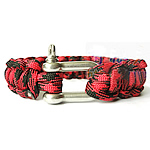 Survival Bracelets, 330 Paracord, Tibetan Style clasp, woven, red camouflage, 23mm, Length:9 Inch, 5Strands/Bag, Sold By Bag