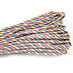 Paracord, 330 Paracord, multi-colored, 4mm, 5Strands/Lot, 31m/Strand, Sold By Lot